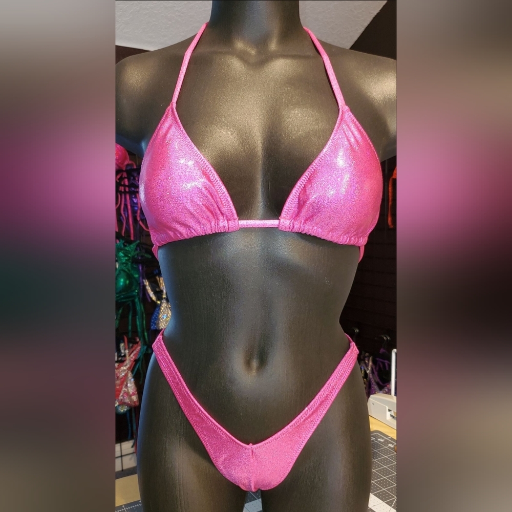 Figure/Bodybuilding/Physique Spandex suit-Pink (competition, posing pra…